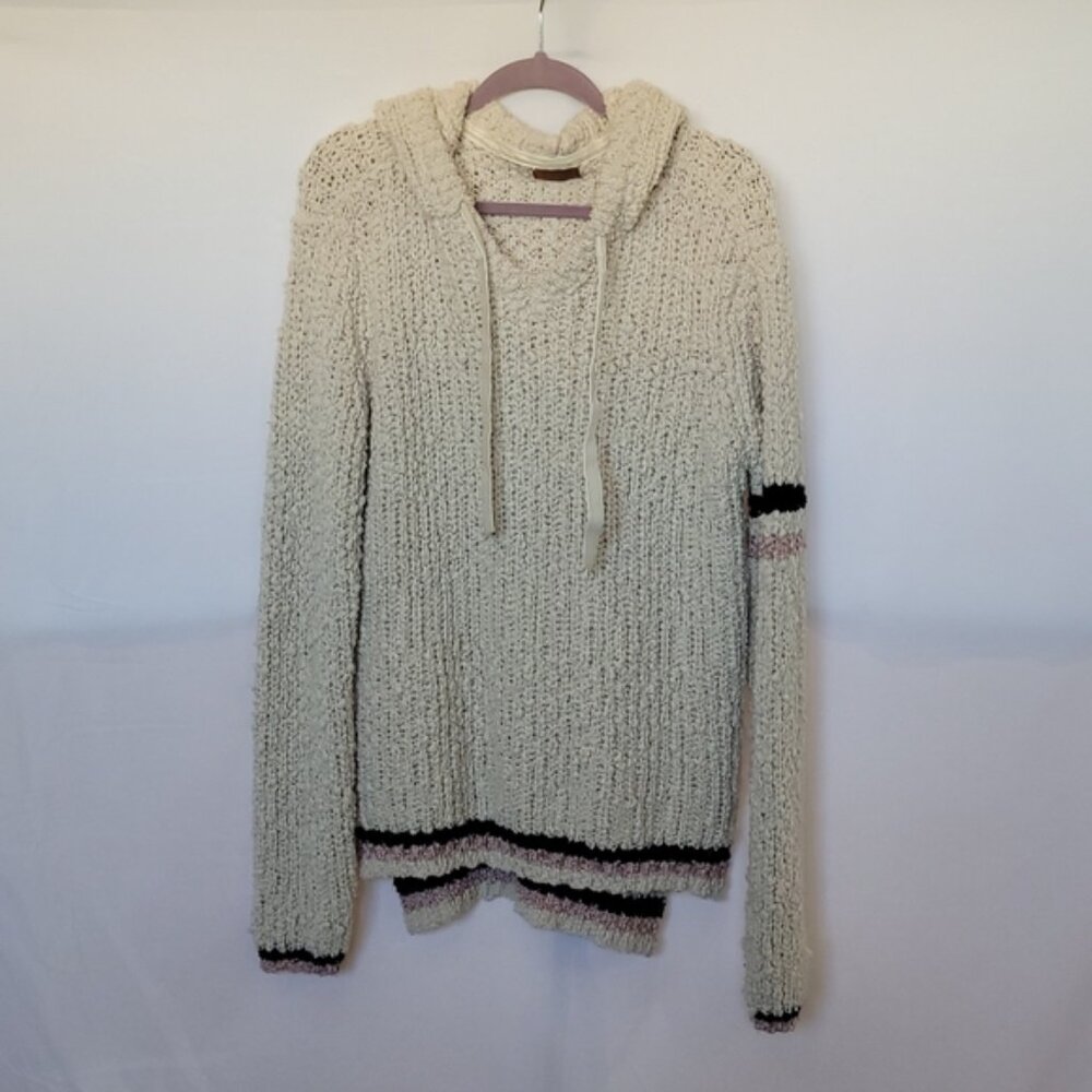 Pol Alpaca Striped Hoodie Sweater